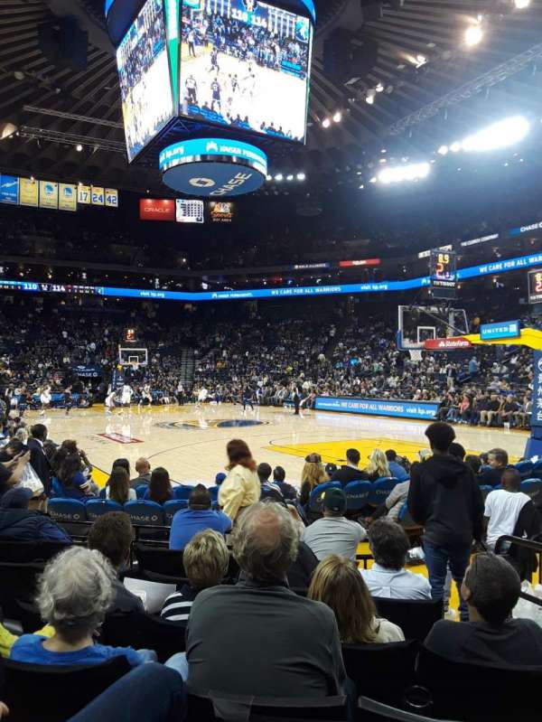 Oakland Arena, bloc: 110, rangée: 1, place: 3