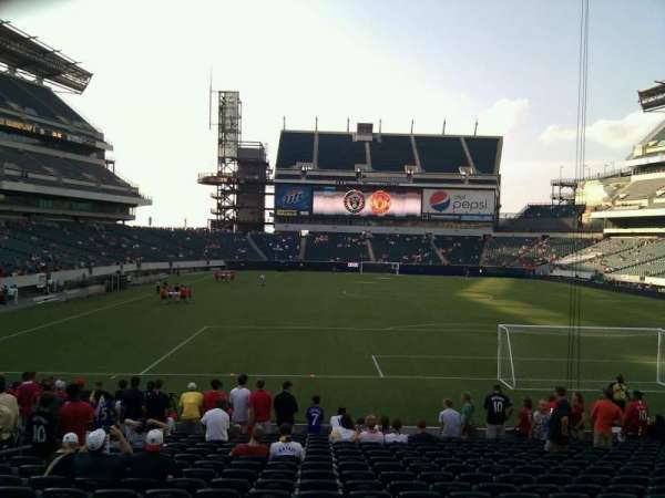 Lincoln Financial Field, bloc: 110, rangée: 18, place: 24