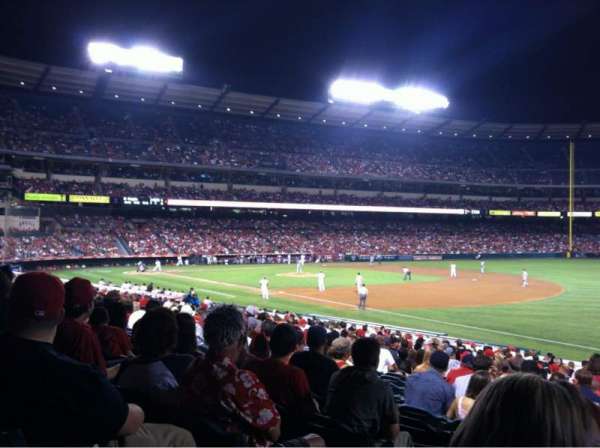 Angel Stadium, bloc: 129, rangée: Z, place: 2