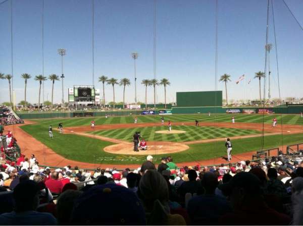 Goodyear Ballpark, bloc: 114, rangée: W, place: 3