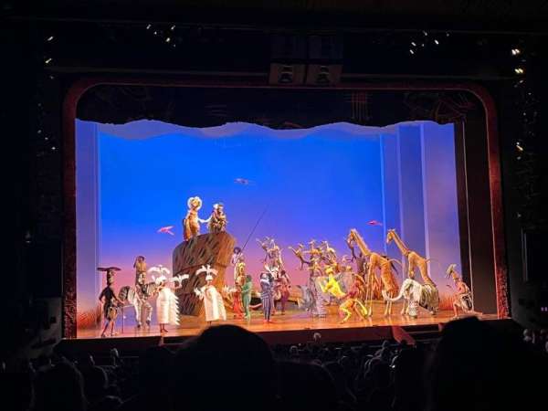 Minskoff Theatre, bloc: Orchestra C, rangée: Y, place: 105