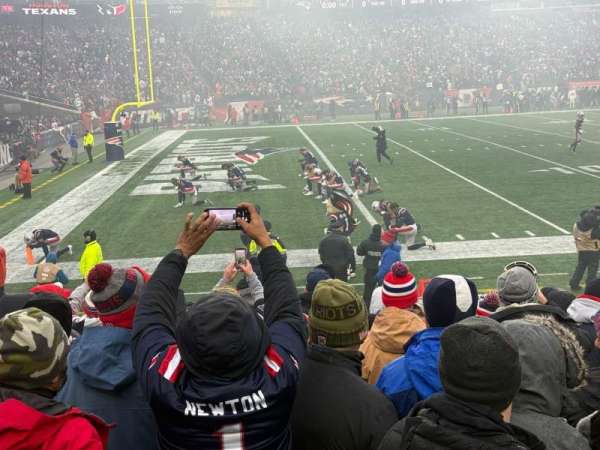 Gillette Stadium, bloc: 114, rangée: 9, place: 7