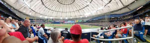 Tropicana Field, bloc: 113, rangée: M, place: 10