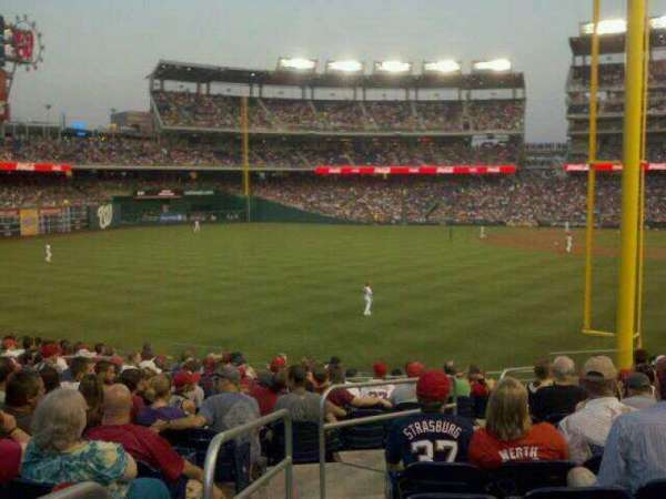 Nationals Park, bloc: 107, rangée: LL, place: 22