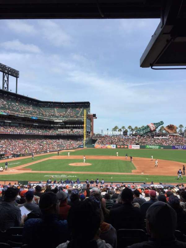 Oracle park, bloc: 108, rangée: 33, place: 11