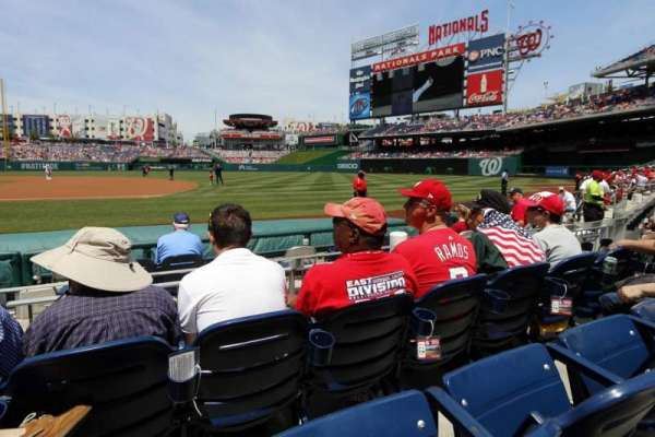 Nationals Park, bloc: 132, rangée: E, place: 2