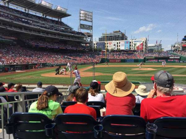 Nationals Park, bloc: 127, rangée: K, place: 1 thru 4