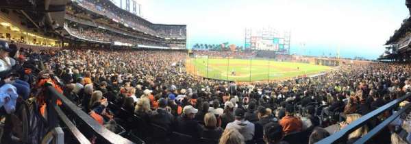 Oracle Park, bloc: 113, rangée: Last