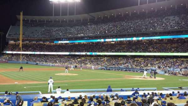 Dodger Stadium, bloc: FD25, rangée: O, place: 1