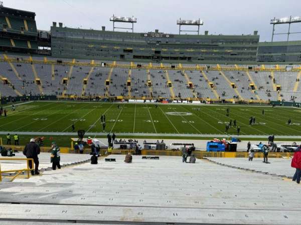 Lambeau Field, bloc: 121, rangée: 36, place: 16