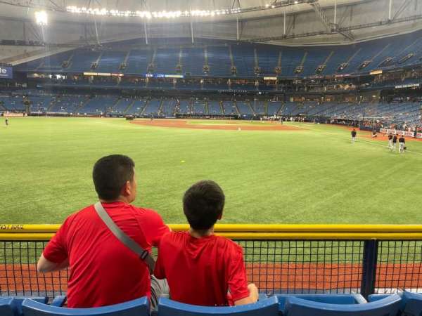 Tropicana Field, bloc: 143, rangée: V, place: 16