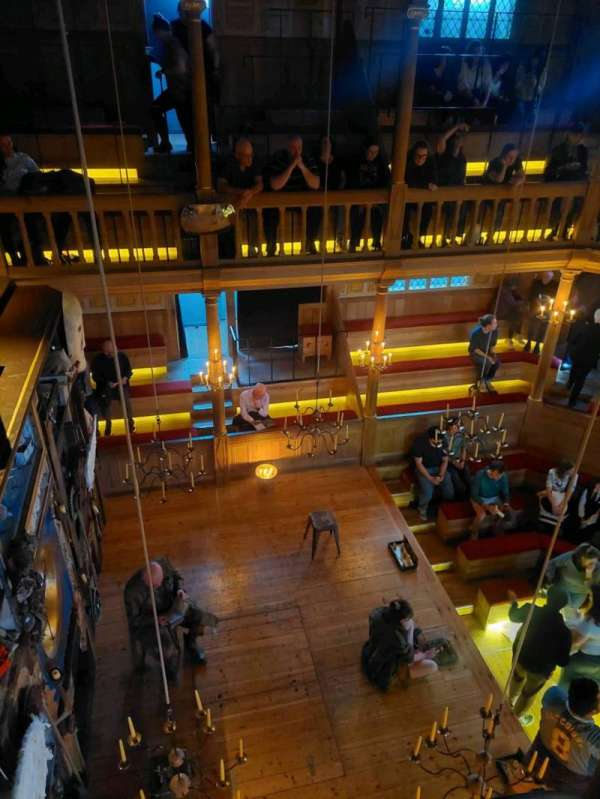 Sam Wanamaker Playhouse at Shakespeare's Globe, bloc: Upper Gallery, rangée: DD, place: 3