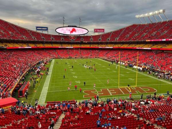 Arrowhead Stadium, bloc: 215, rangée: 5, place: 19