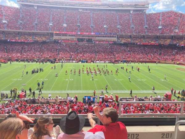 Arrowhead Stadium, bloc: 202, rangée: 4, place: 4