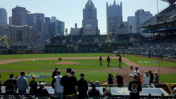 PNC Park, bloc: 121, rangée: J, place: 10