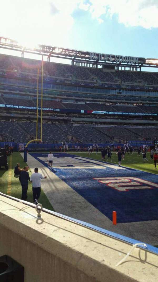 MetLife Stadium, bloc: 121, rangée: 3, place: 1