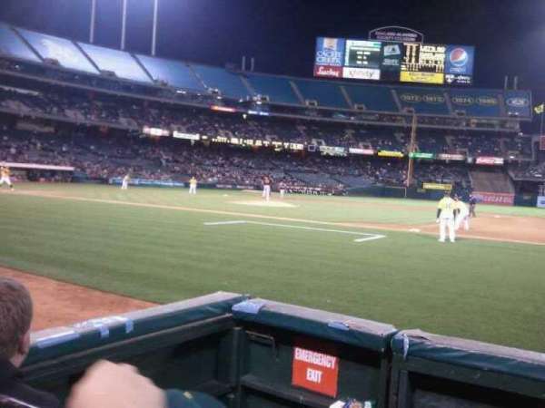 Oakland Coliseum, bloc: 115, rangée: 1, place: 13