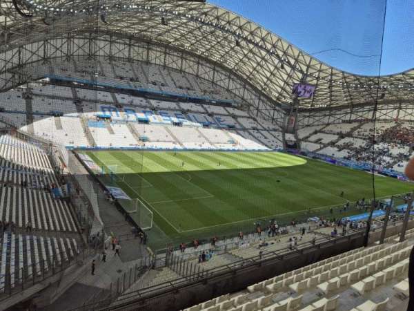 Stade Vélodrome, bloc: jean Bouin K, rangée: 54, place: 17