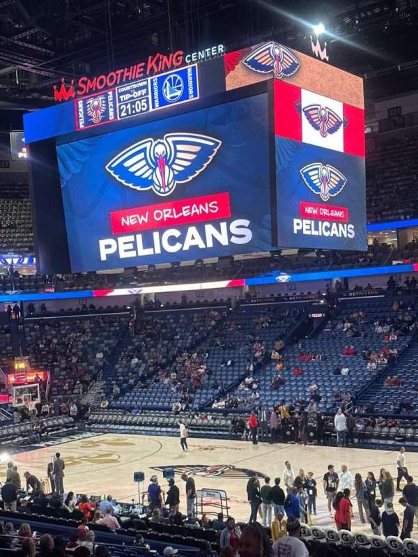 Smoothie King Center, bloc: 110, rangée: 24, place: 14