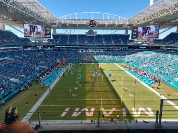 Hard Rock Stadium, bloc: 310, rangée: 10, place: 4
