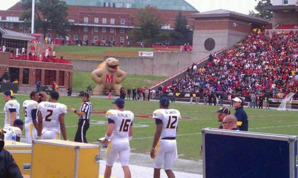 SECU Stadium, bloc: 6, rangée: A, place: 1