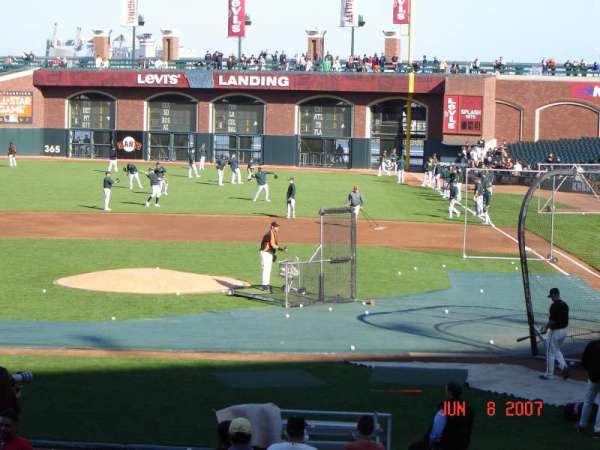Oracle Park, bloc: 122, rangée: 39, place: 1