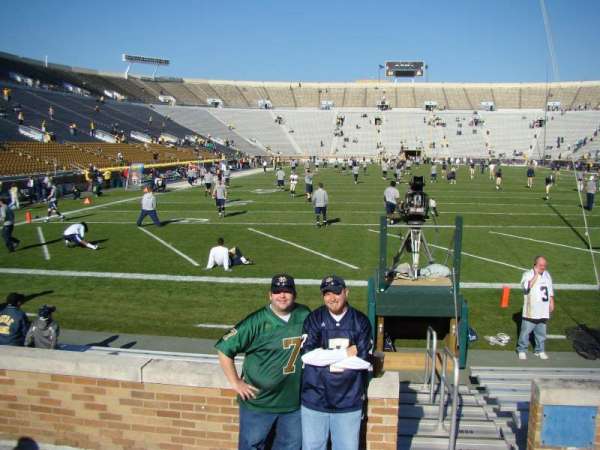 Notre Dame Stadium, bloc: 19, rangée: 5, place: 1