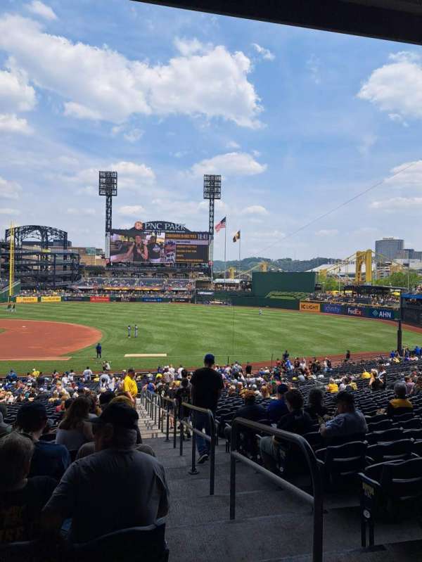 PNC Park, bloc: 108, rangée: CC, place: 1