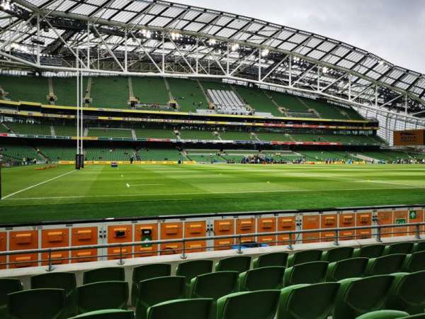 Aviva Stadium, bloc: 108, rangée: F, place: 1