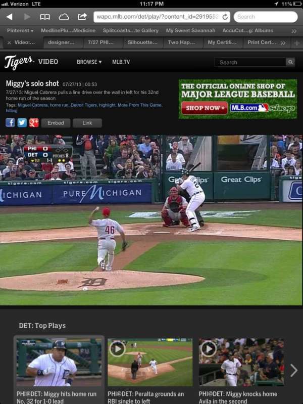 Comerica Park, bloc: 128, rangée: 4, place: 1 and 2