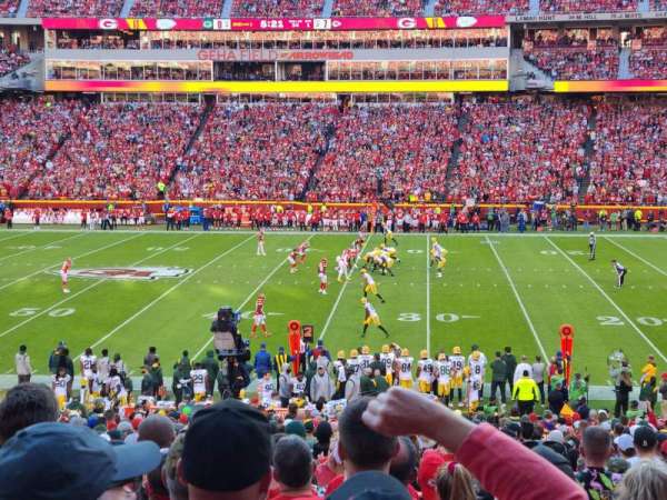 Arrowhead Stadium, bloc: 136, rangée: 32, place: 7