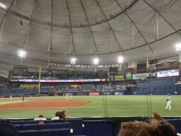 Tropicana Field, bloc: 122, rangée: H, place: 9