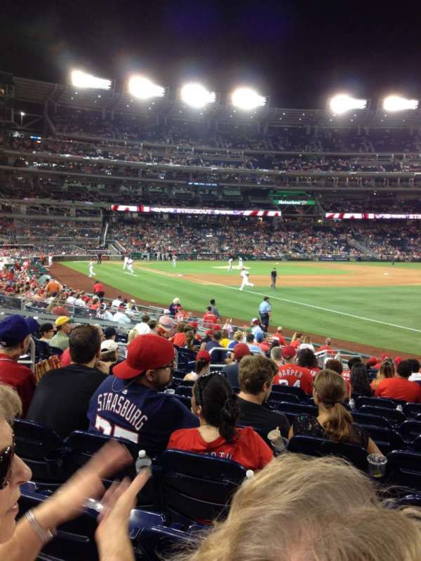 Nationals Park, bloc: 135, rangée: V, place: 8