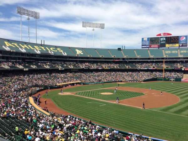 Oakland Coliseum, bloc: 208, rangée: S, place: 15
