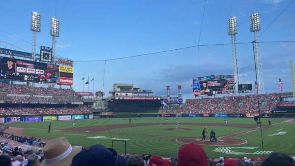 Great American Ball Park, bloc: 121, rangée: V, place: 3
