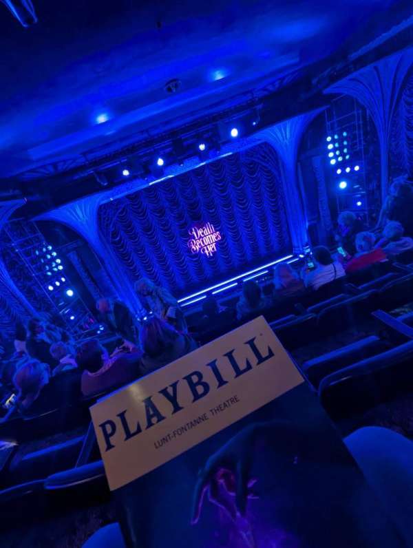 Lunt-Fontanne Theatre, bloc: Front Mezzanine C, rangée: E, place: 105