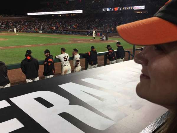 Oracle Park, bloc: 123, rangée: A, place: 6