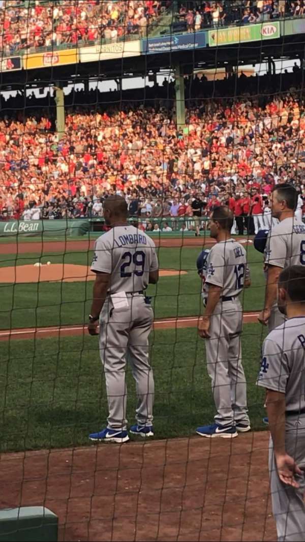 Fenway Park, bloc: Field box 63, rangée: D, place: 3
