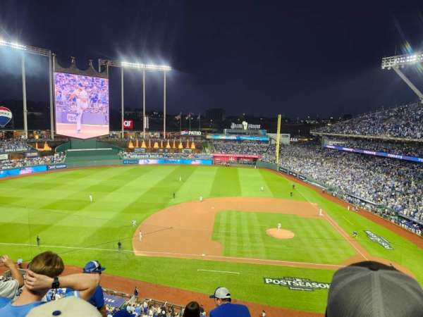 Kauffman Stadium, bloc: 411, rangée: E, place: 22