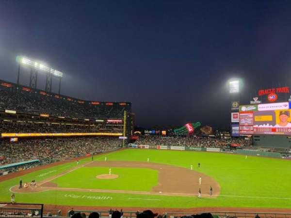 Oracle Park, bloc: 208, rangée: F, place: 14