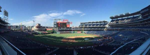 Nationals Park, bloc: 208, rangée: A, place: 17