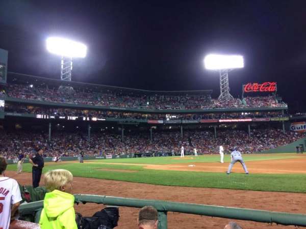 Fenway Park, bloc: Field Box 19, rangée: B, place: 1