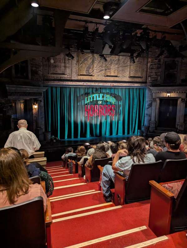 Westside Theatre Upstairs, bloc: Orchestra L, rangée: M, place: 1