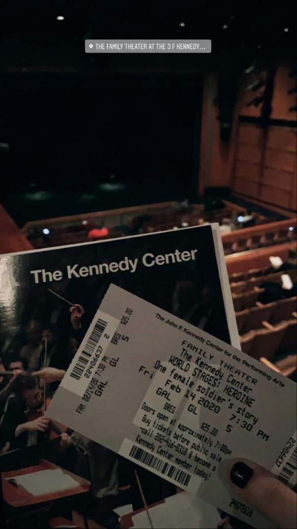 The Kennedy Center Family Theater, bloc: GAL, rangée: GL, place: 5