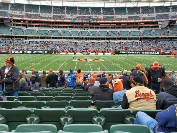 Paycor Stadium, bloc: 110, rangée: 21, place: 20