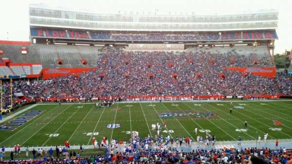 Ben Hill Griffin Stadium, bloc: 40, rangée: 58, place: 15
