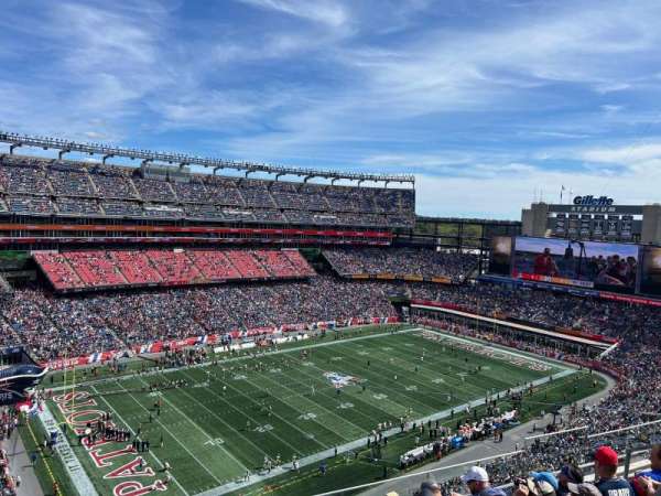 Gillette Stadium, bloc: 337, rangée: 6, place: 10