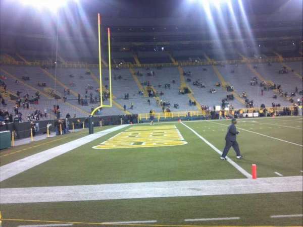 Lambeau Field, bloc: 110, rangée: 1, place: 1