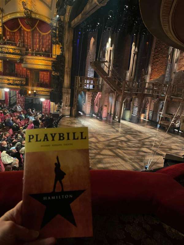 Richard Rodgers Theatre, bloc: Box D, rangée: 1, place: 1