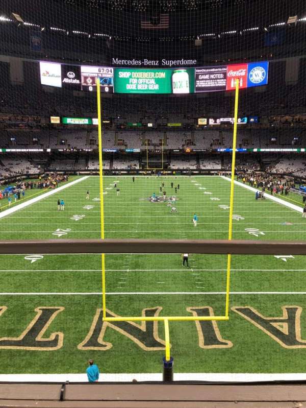 Caesars Superdome, bloc: 201, rangée: 2, place: 1